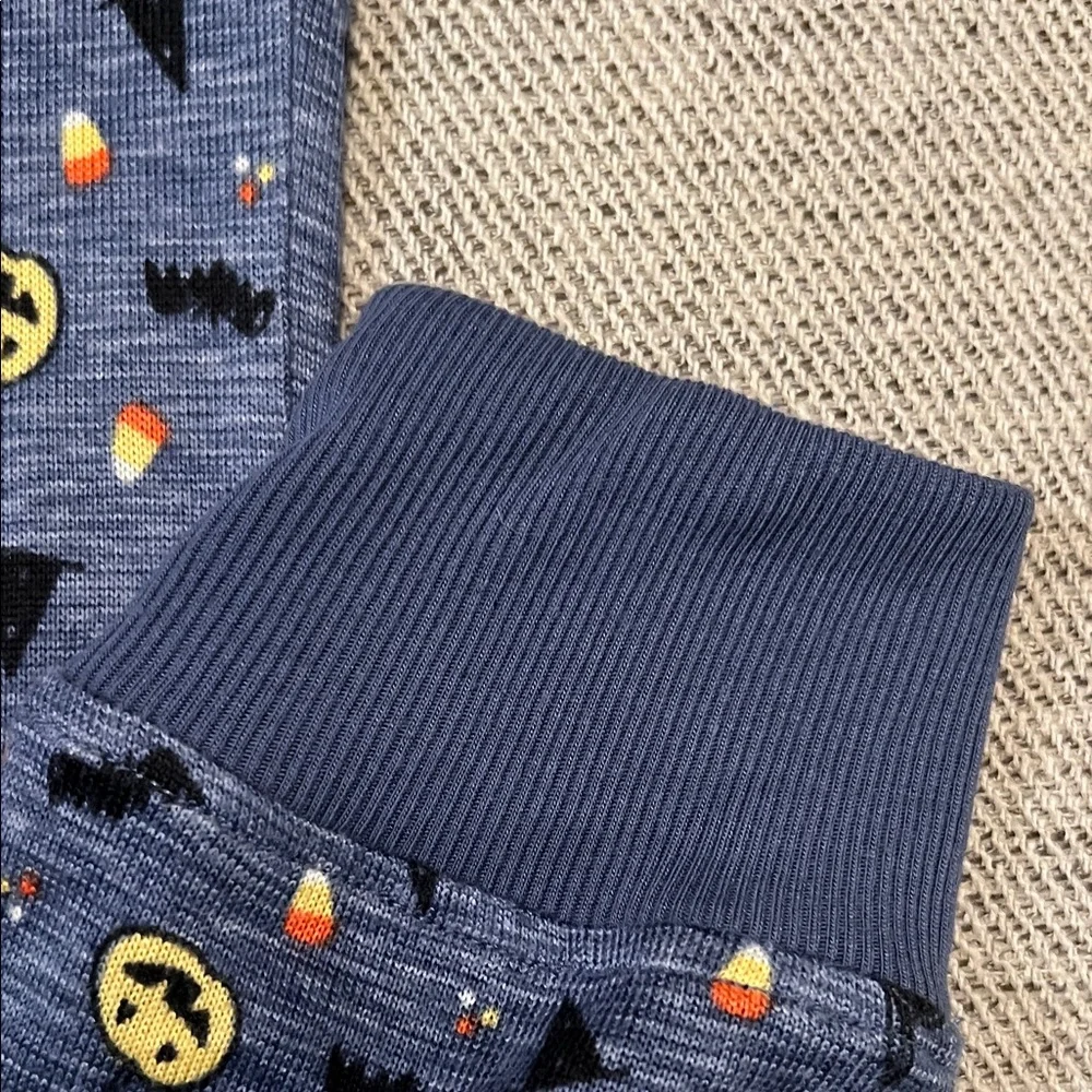 Bloomingdale's Halloween Emoji Print Blue Pajama Pants‎